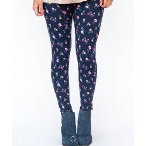 Agnes & Dora Leggings Navy Vintage Floral